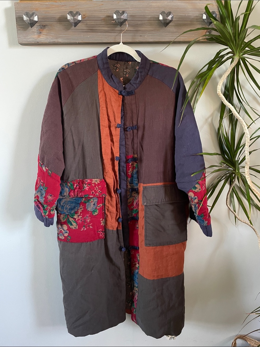 Bohemian Patchwork Long Jacket - Multicolor